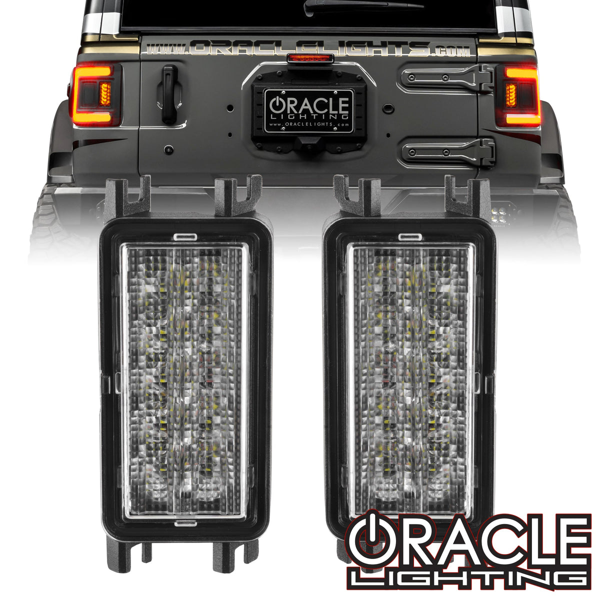 Dual Function Amber/White Reverse LED Module for Jeep Wrangler JL Flush ...