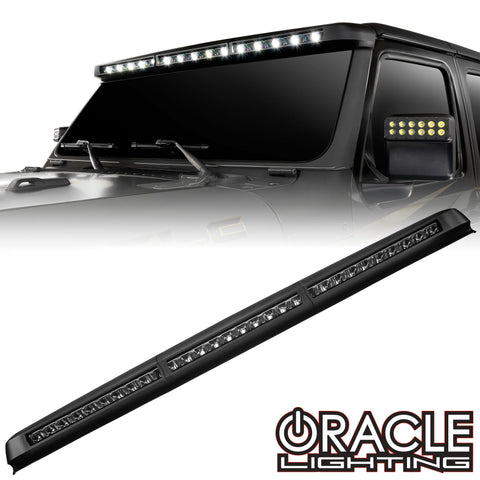 ORACLE Lighting Integrated Windshield Roof LED Light Bar System for Jeep Wrangler JL & Gladiator JT