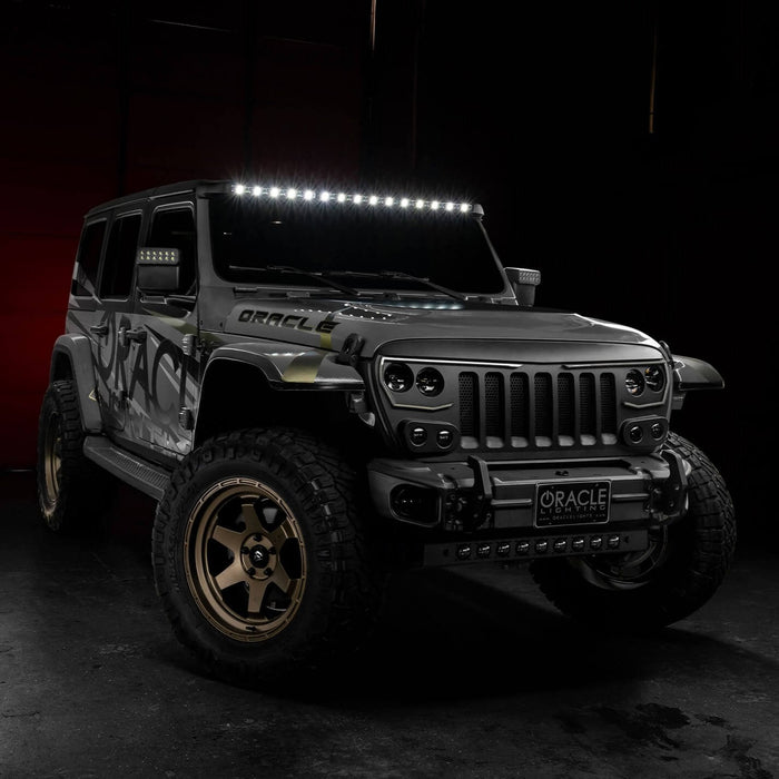 ORACLE Lighting Integrated Windshield Roof LED Light Bar System for Jeep Wrangler JL & Gladiator JT