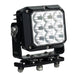 Black off-road light fixture with LED elements on a white background