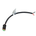 Black wire harness with connectors on a white background