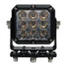 Black LED work light with hexagonal pattern on a white background