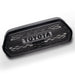 Black Toyota grille on a white background