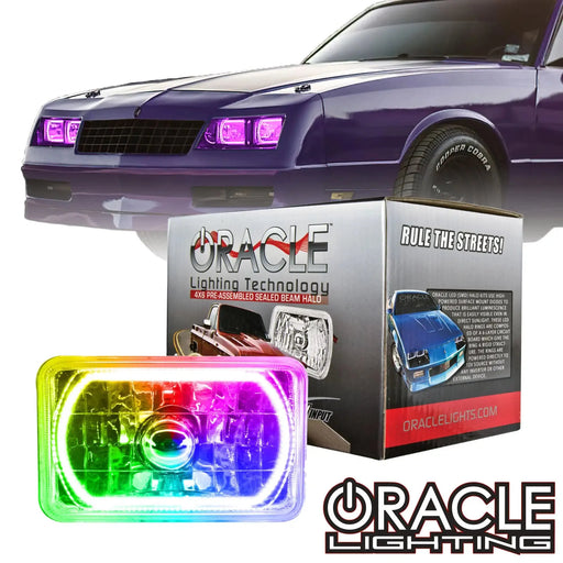 Pre-Installed 4x6" H4651/H4656 Sealed Beam Halo - All Colors