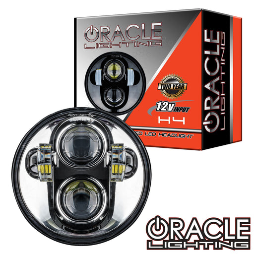 5.75" 40W Replacement LED Headlight - Chrome Bezel