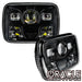 7"x6" 42W Replacement LED Headlight - Black (Pair)