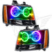 Chevrolet Avalanche headlights with ColorSHIFT LED halo rings.