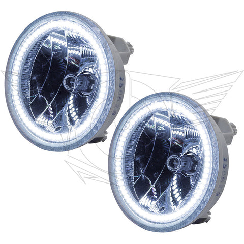 Chevrolet Camaro fog lights with white LED halo rings.