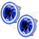 Chevrolet Camaro fog lights with blue LED halo rings.