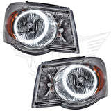 2007-2009 Chrysler Aspen Pre-Assembled Headlights with white LED halo rings.