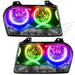 Chrysler 300 headlights with ColorSHIFT halo rings.