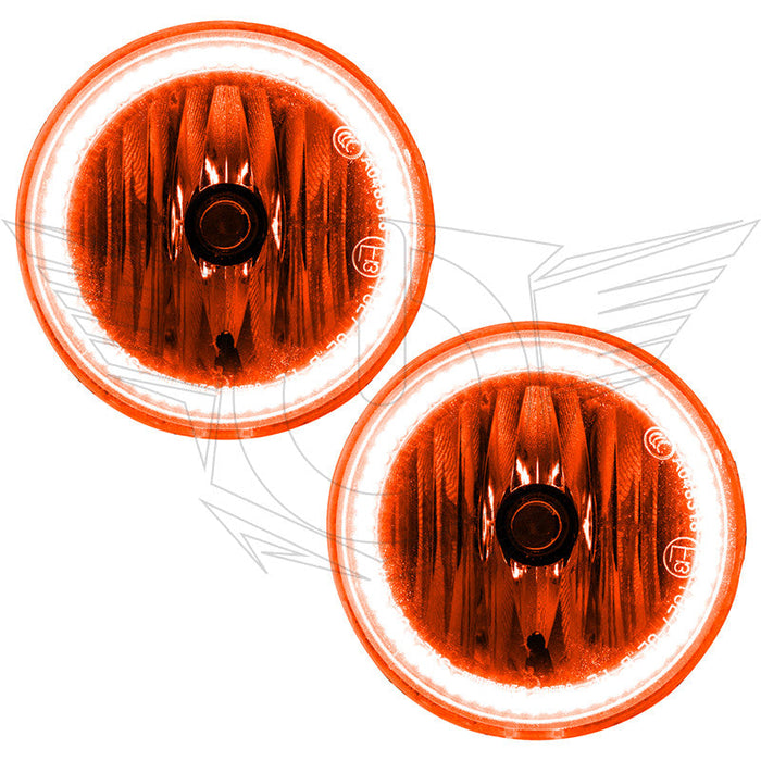 2005-2010 Chrysler 300 Base Pre-Assembled Fog Lights with amber LED halo rings.