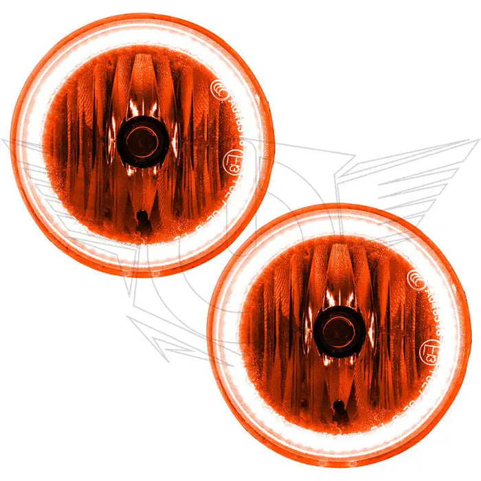 2005-2010 Chrysler 300 Base Pre-Assembled Fog Lights with amber LED halo rings.