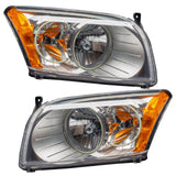 2007-2012 Dodge Caliber Pre-Assembled Headlights - Chrome