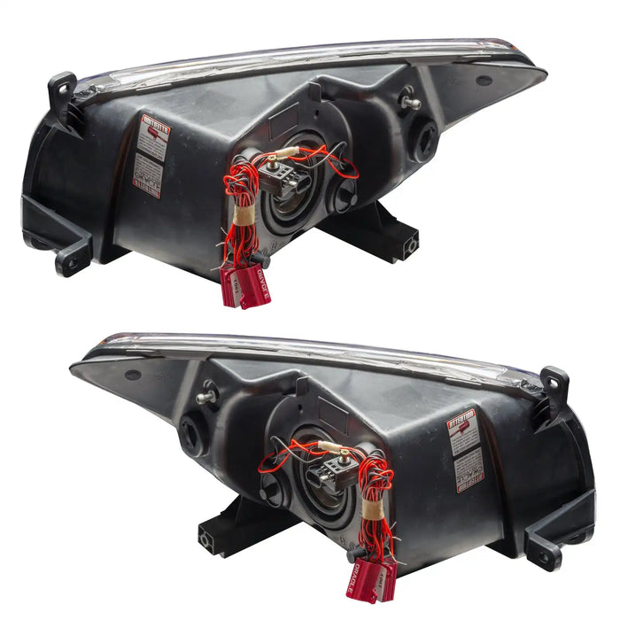 Rear view of 2007-2012 Dodge Caliber Pre-Assembled Headlights - Chrome