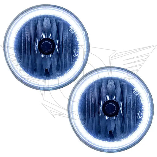 2007-2011 Dodge Caliber Pre-Assembled Halo Fog Lights with white LED halo rings.