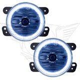 2011-2014 Dodge Charger Pre-Assembled Fog Lights with white LED halo rings.