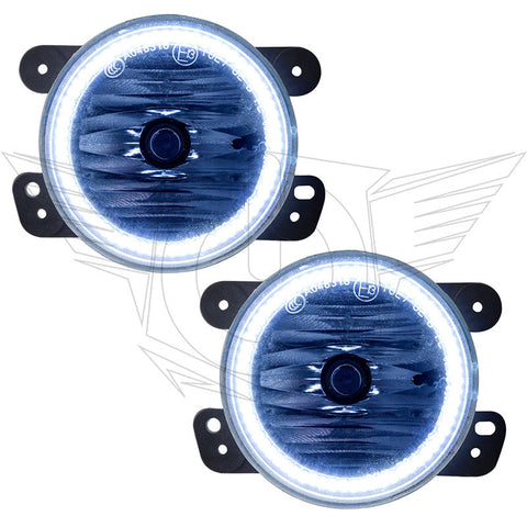 2005-2007 Dodge Magnum Pre-Assembled Fog Lights with white LED halo rings.