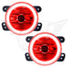 2005-2007 Dodge Magnum Pre-Assembled Fog Lights with red LED halo rings.
