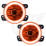 2005-2007 Dodge Magnum Pre-Assembled Fog Lights with amber LED halo rings.