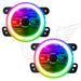 2005-2007 Dodge Magnum Pre-Assembled Fog Lights with ColorSHIFT LED halo rings.