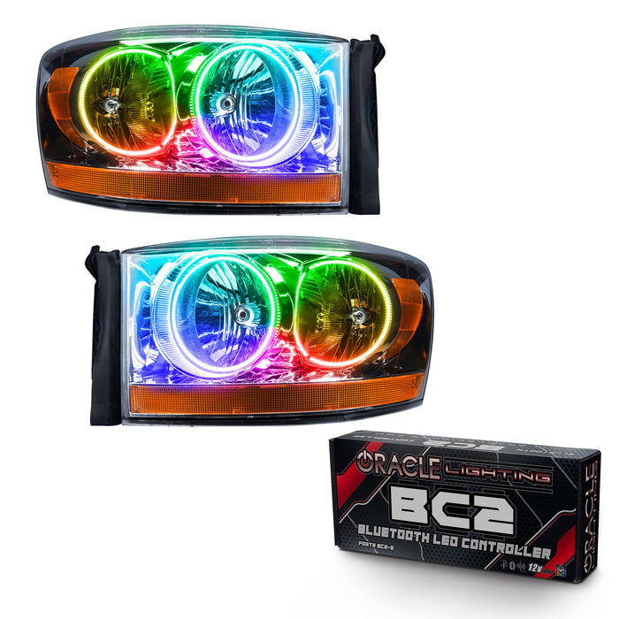 2006 Dodge Ram Pre-Assembled Halo Headlights - Chrome