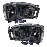 Rear view of 2007-2008 Dodge Ram Pre-Assembled Halo Headlights