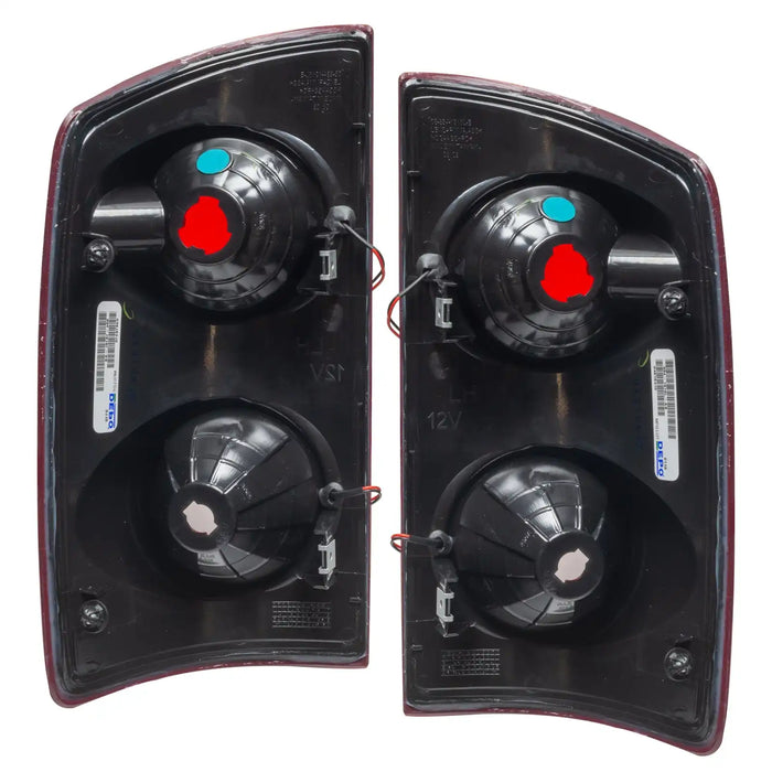 Rear view of 2007-2008 Dodge Ram 1500/2500/3500 Pre-Assembled Tail Lights