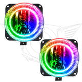 2005-2007 Ford Escape Pre-Assembled Fog Lights with ColorSHIFT LED halo rings.