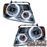 2005-2008 Ford F-150 Pre-Assembled Halo Headlights - Chrome Housing