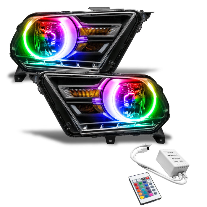 2010-2014 Ford Mustang Pre-Assembled Headlights (Non-HID) with Simple Controller.