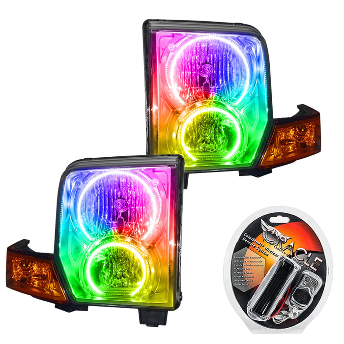 2006-2010 Jeep Commander Pre-Assembled Halo Headlights with RF Controller.