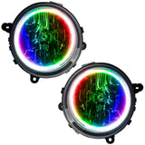 2007-2010 Jeep Compass Pre-Assembled Halo Headlights with ColorSHIFT LED halo rings.