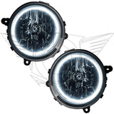 2007-2010 Jeep Compass Pre-Assembled Halo Headlights with white LED halo rings.