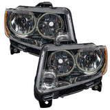 2011-2013 Jeep Grand Cherokee Pre-Assembled Halo Headlights - Non HID - Chrome