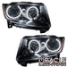 2011-2013 Jeep Grand Cherokee Pre-Assembled Halo Headlights - Non HID - Chrome