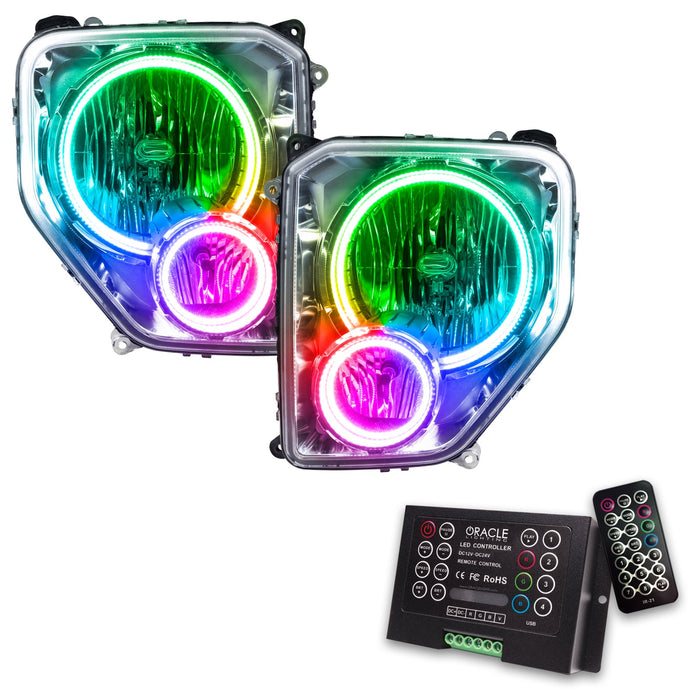 2008-2012 Jeep Liberty Pre-Assembled Halo Headlights with 2.0 Controller.
