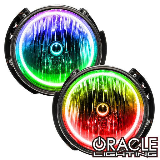 2007-2016 Jeep Wrangler Pre-Assembled Headlights - Dynamic ColorSHIFT