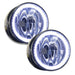 2003-2004 Lincoln Navigator Pre-Assembled Halo Fog Lights with white LED halo rings.