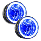 Lincoln Navigator fog lights with blue LED halo rings.