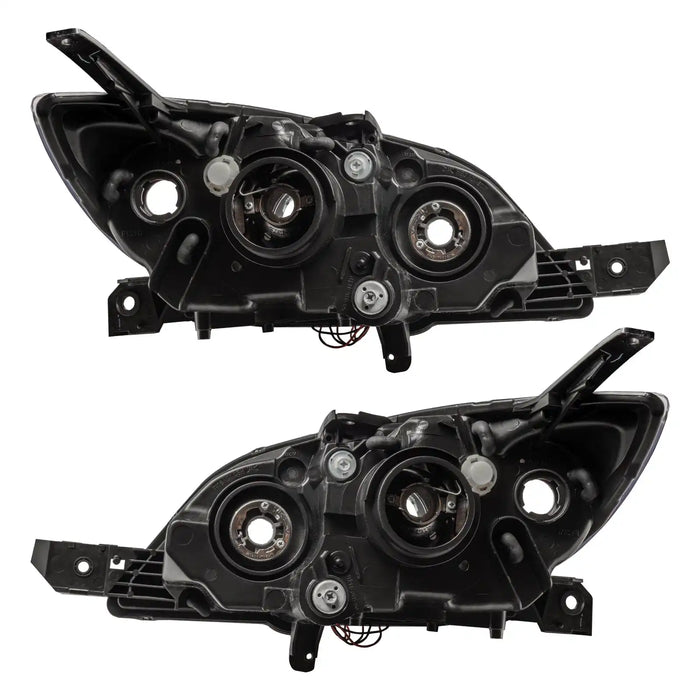 Rear view of 2004-2009 Mazda 3 Pre-Assembled Halo Headlights - Hatchback/Halogen Style