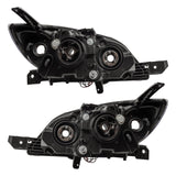 Rear view of 2004-2009 Mazda 3 Pre-Assembled Halo Headlights - Hatchback/Halogen Style