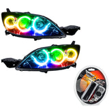 2004-2009 Mazda 3 Pre-Assembled Halo Headlights - Hatchback/Halogen Style with RF Controller.