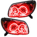 2006-2009 Toyota 4-Runner Sport Pre-Assembled Halo Headlights with red LED halo rings.