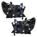 Rear view of 2007-2013 Toyota Tundra Pre-Assembled Halo Headlights - Chrome Housing