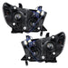 Rear view of 2007-2013 Toyota Tundra Pre-Assembled Halo Headlights - Chrome Housing