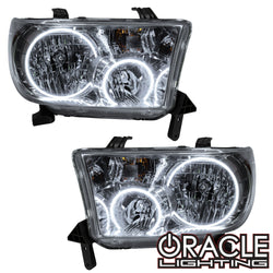 2007-2013 Toyota Tundra Pre-Assembled Halo Headlights - Chrome Housing