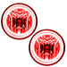 2007-2013 Toyota Tundra Pre-Assembled Halo Fog Lights with red LED halo rings.