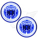 2008-2016 Toyota Sequoia Pre-Assembled Halo Fog Lights with blue LED halos.