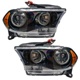 2011-2013 Dodge Durango Pre-Assembled Halo Headlights Non-HID - Black Housing